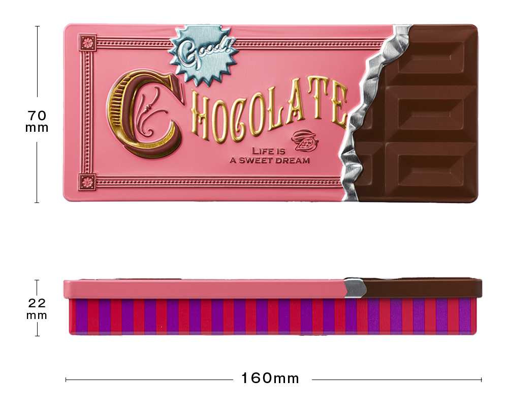 板チョコ缶 ミルク