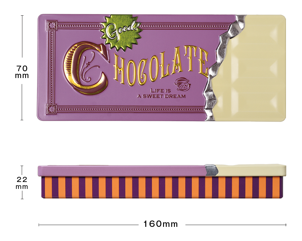 板チョコ缶 ホワイト