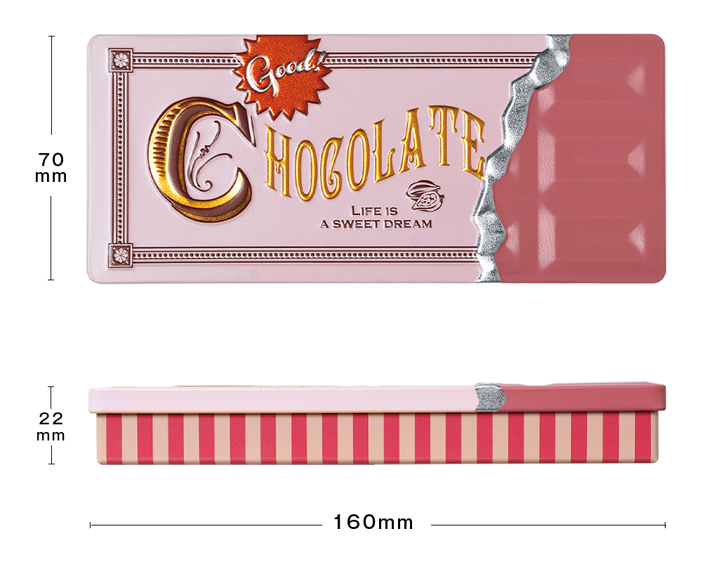 板チョコ缶 ルビー