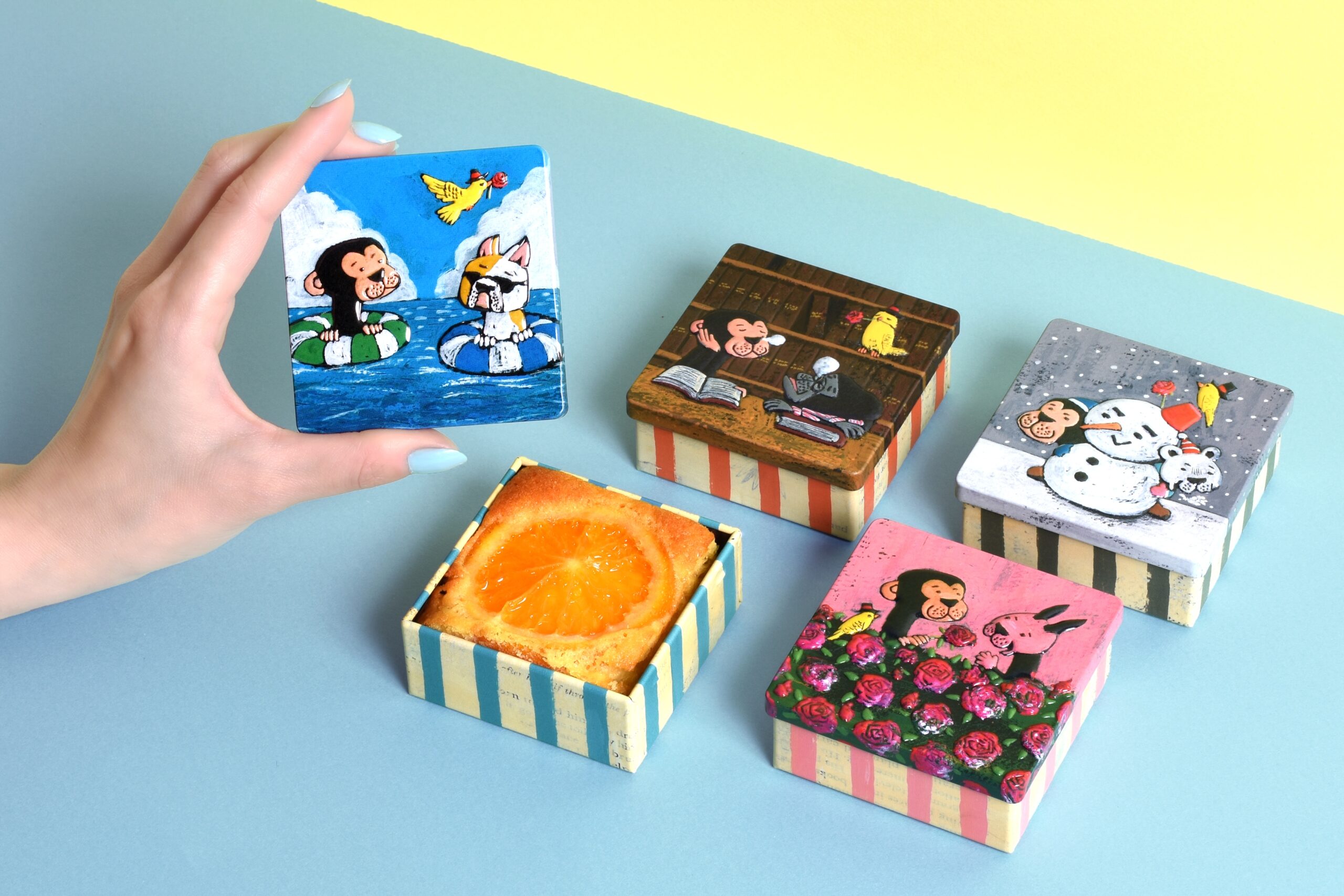 お菓子のミカタ サルくんの旅缶ゴリラくん