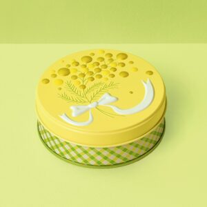 ミモザ缶