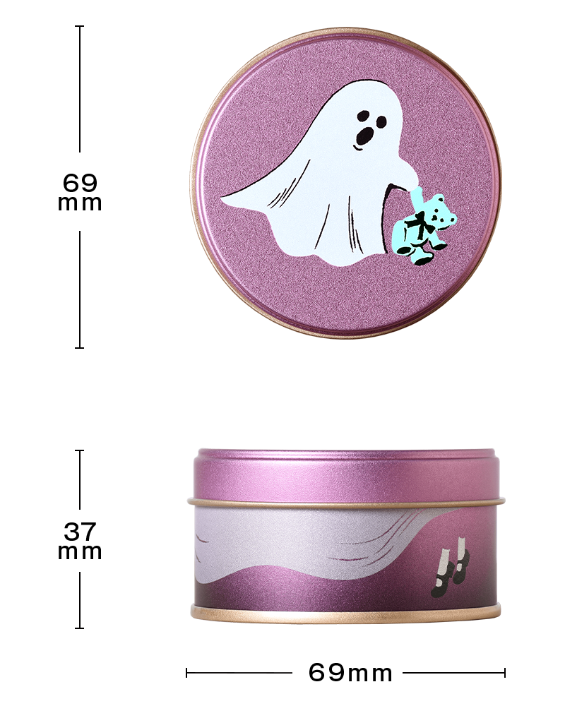 ミニハロウィン缶　シーツおばけ